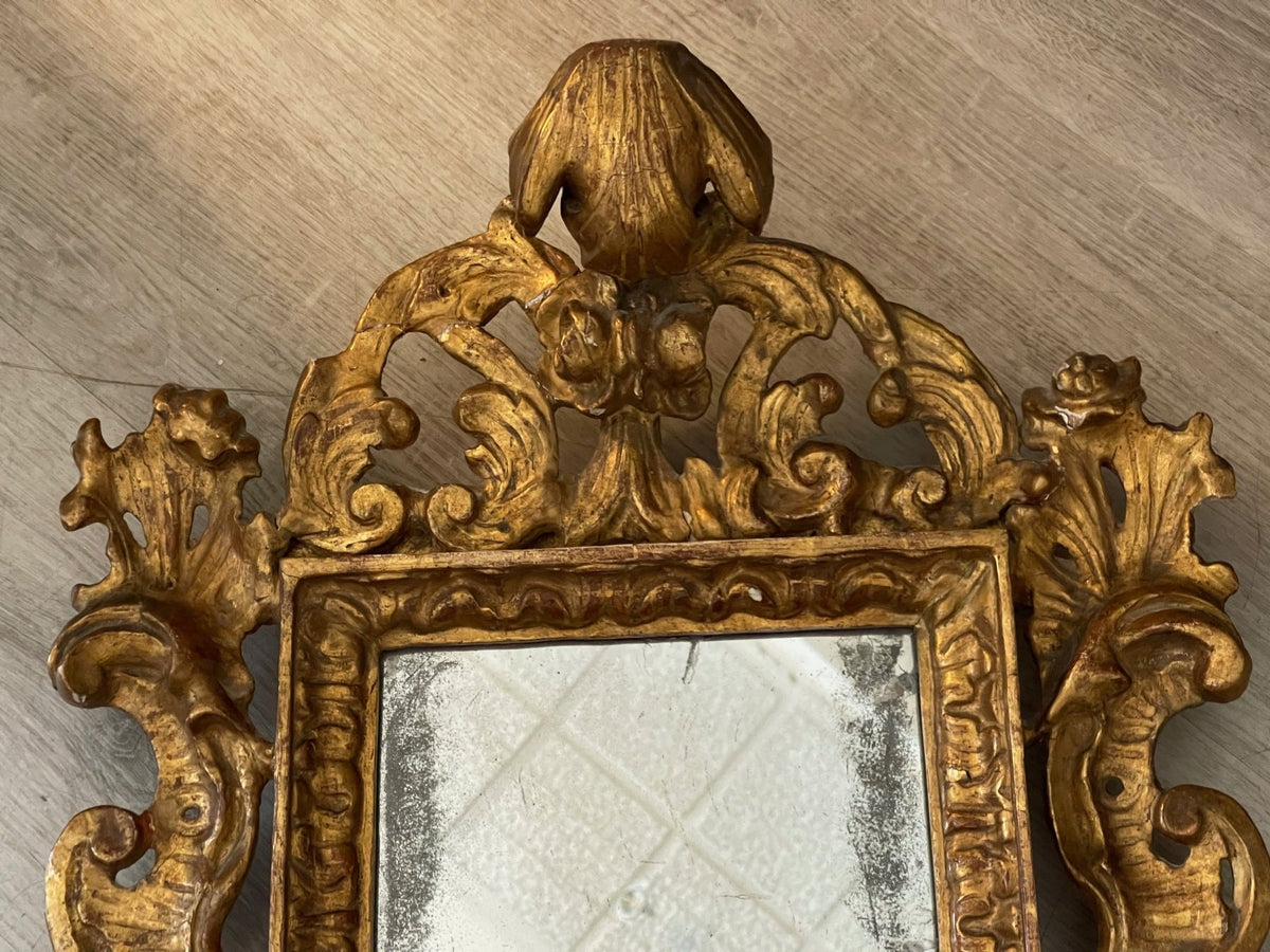 18th Century Carved &amp; Gilded Italian Mirror - Helen Storey Antiques