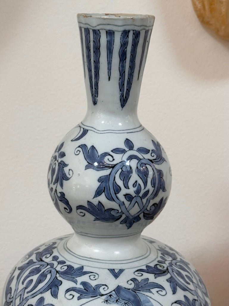 18th Century Dutch Delft Blue &amp; White Vase - Helen Storey Antiques