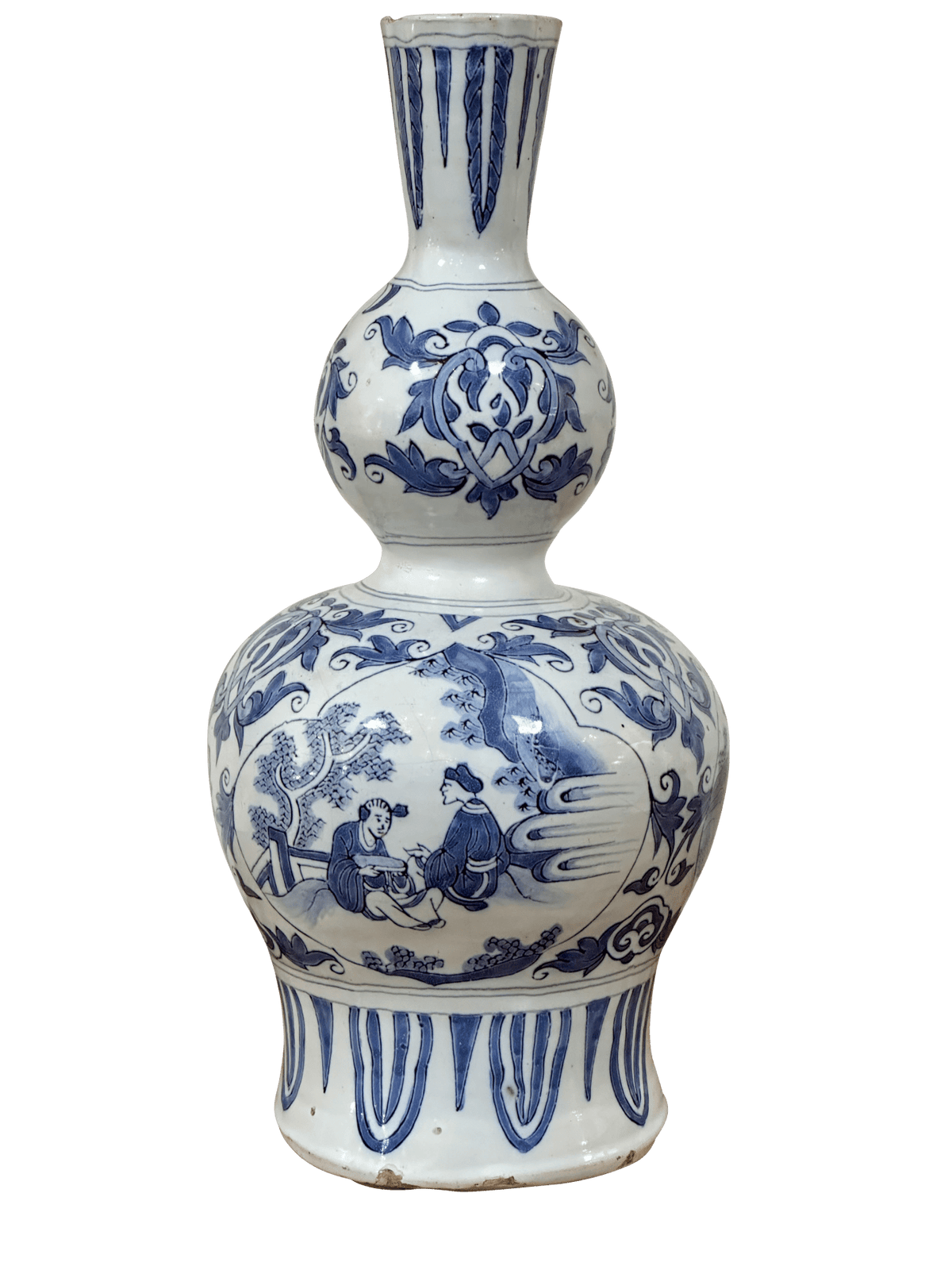 18th Century Dutch Delft Blue &amp; White Vase - Helen Storey Antiques