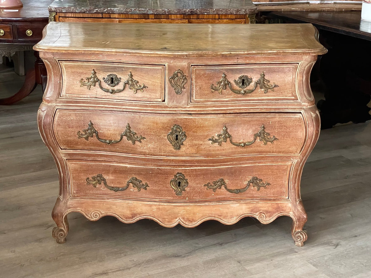 18th Century French Louis XV Bombe Commode - Helen Storey Antiques