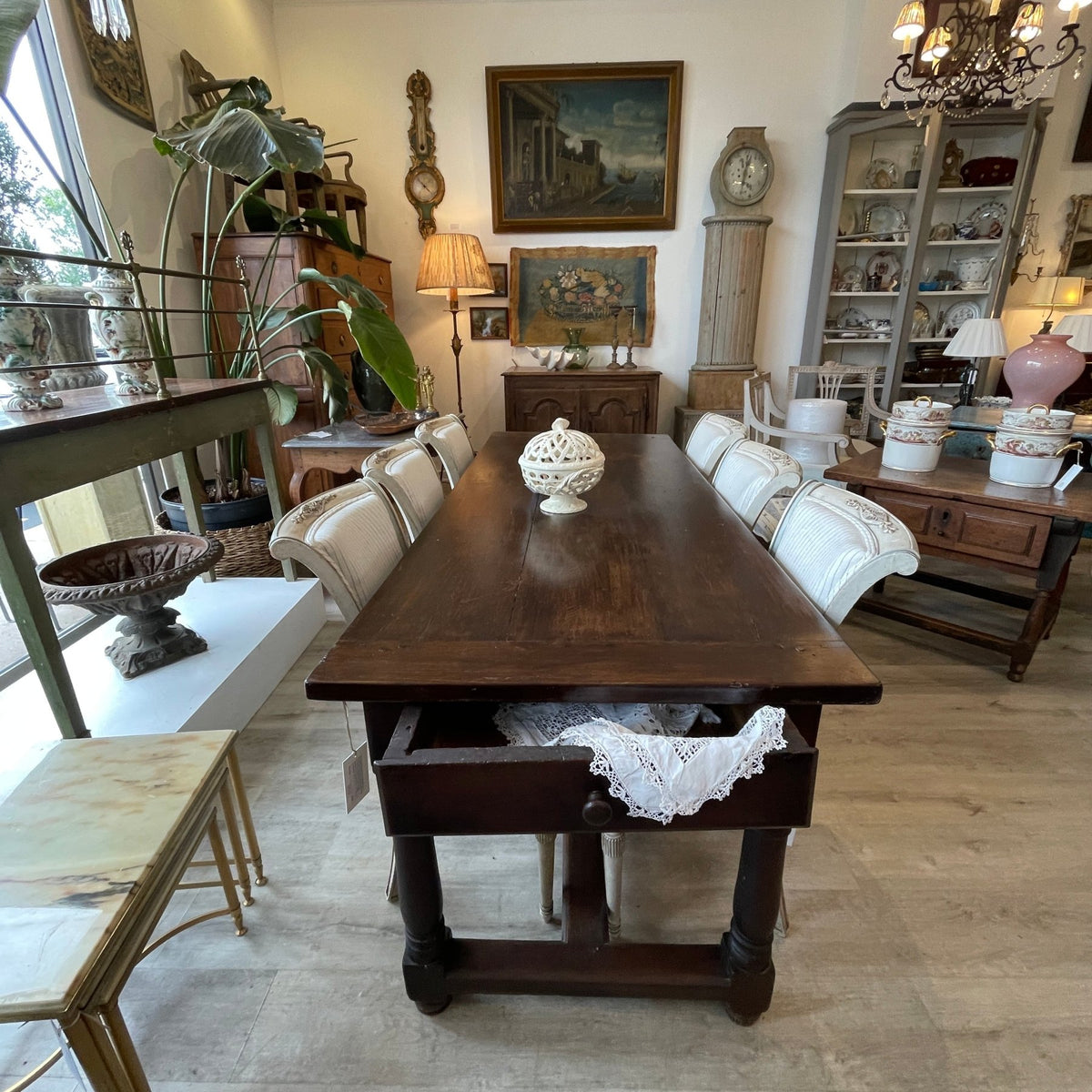 18TH CENTURY FRENCH OAK FARM TABLE - Helen Storey Antiques