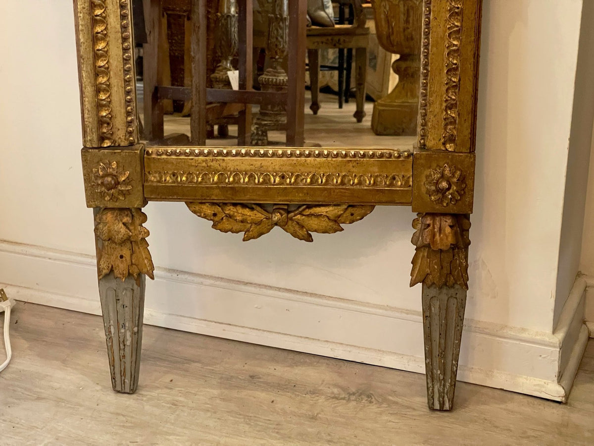 18TH CENTURY FRENCH PROVINCIAL CARVED &amp; GILDED MIRROR - Helen Storey Antiques