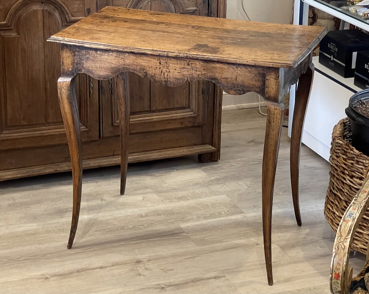 18TH CENTURY FRENCH WALNUT WRITING SIDE TABLE - Helen Storey Antiques