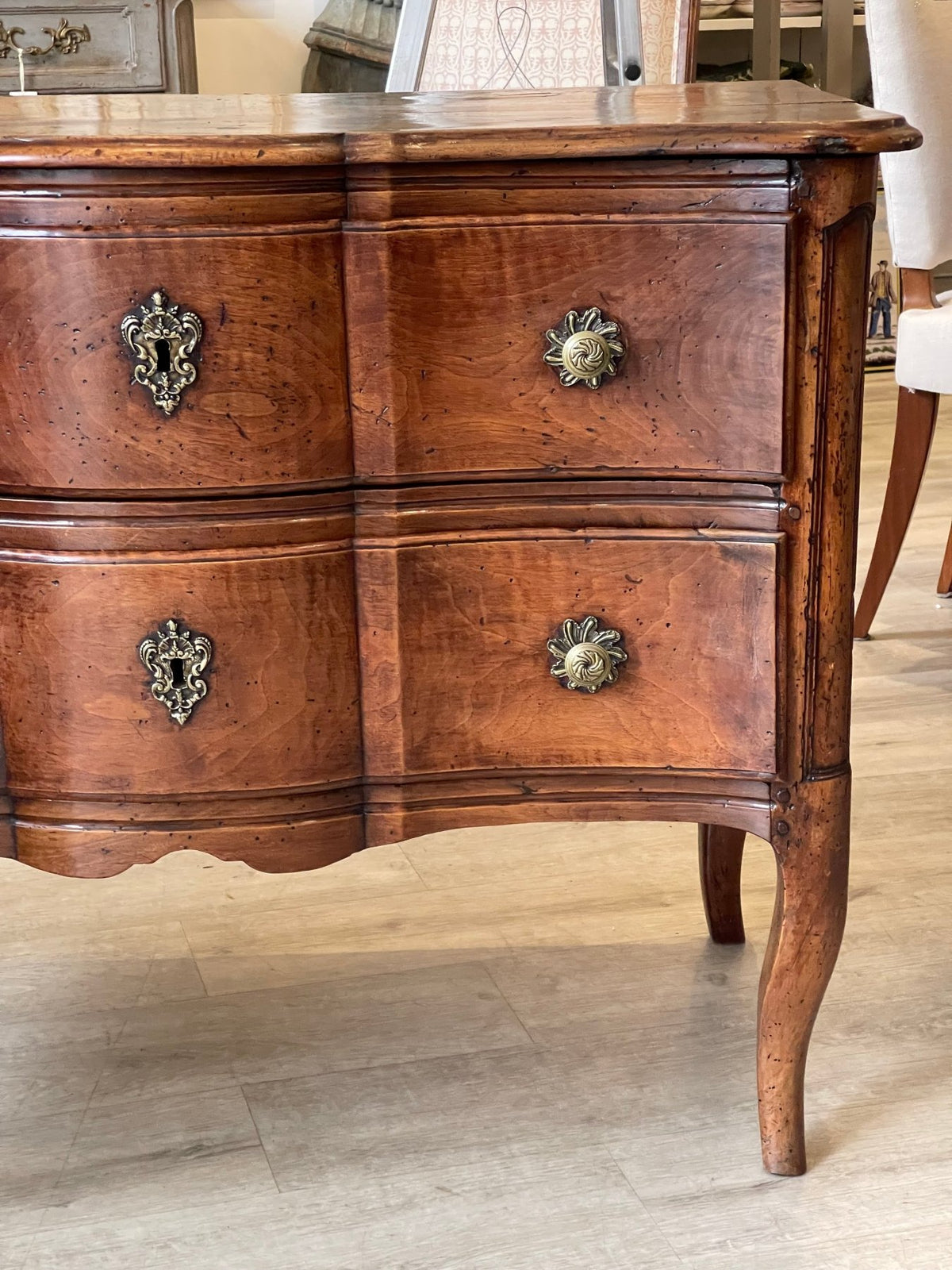 18th Century Louis XV Provincial Walnut Commode - Helen Storey Antiques