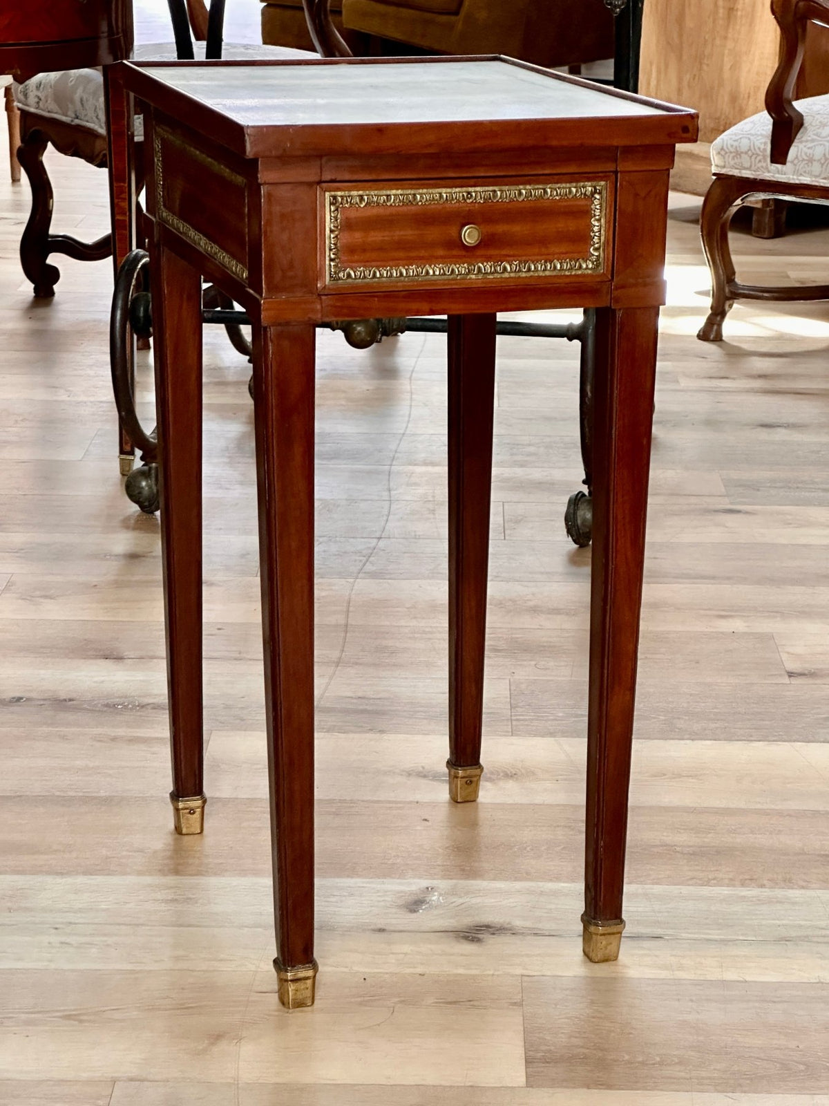 18th Century Mahogany Leleu Stamped Side Table, Louis XV Period - Helen Storey Antiques