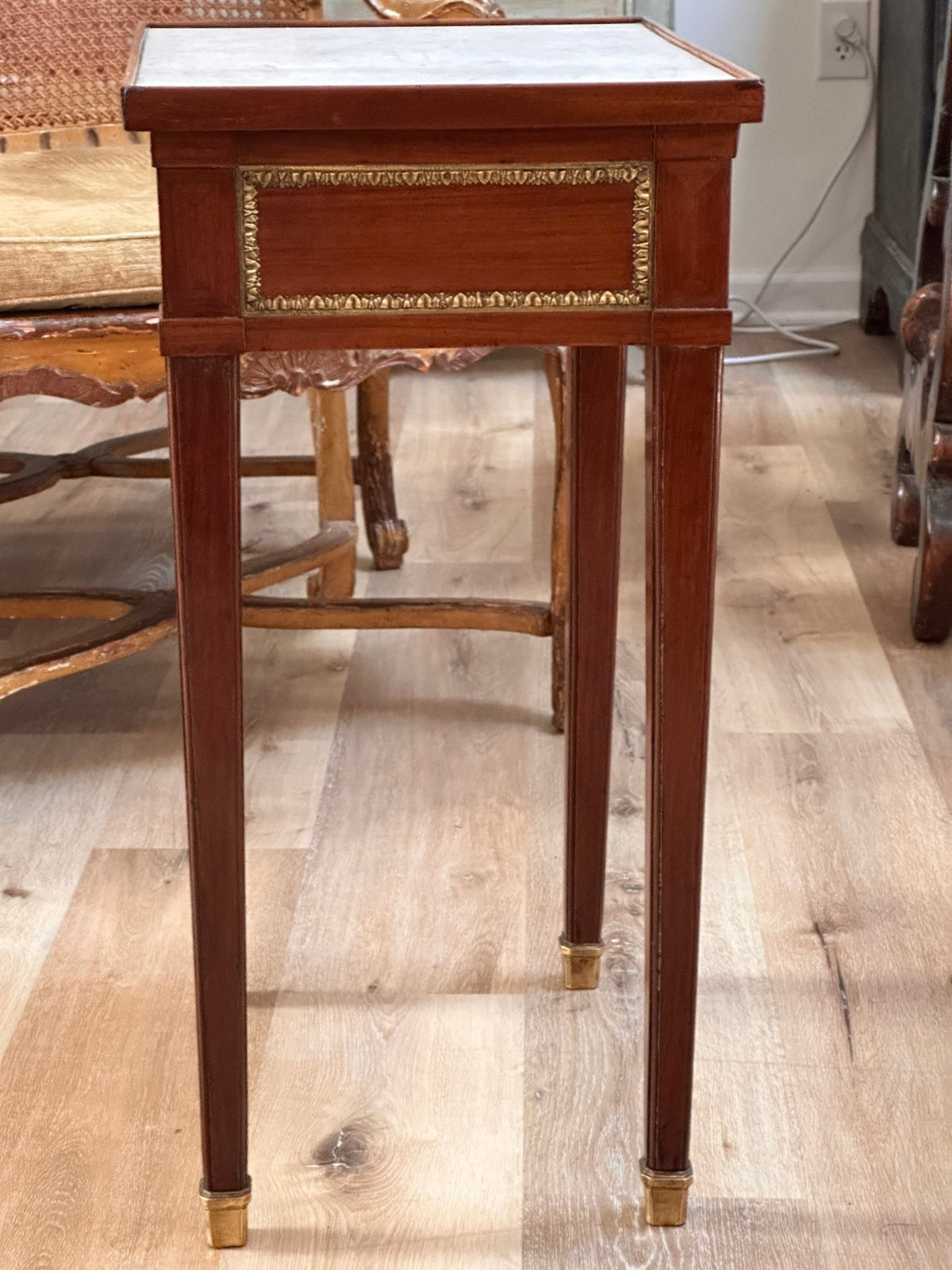 18th Century Mahogany Leleu Stamped Side Table, Louis XV Period - Helen Storey Antiques