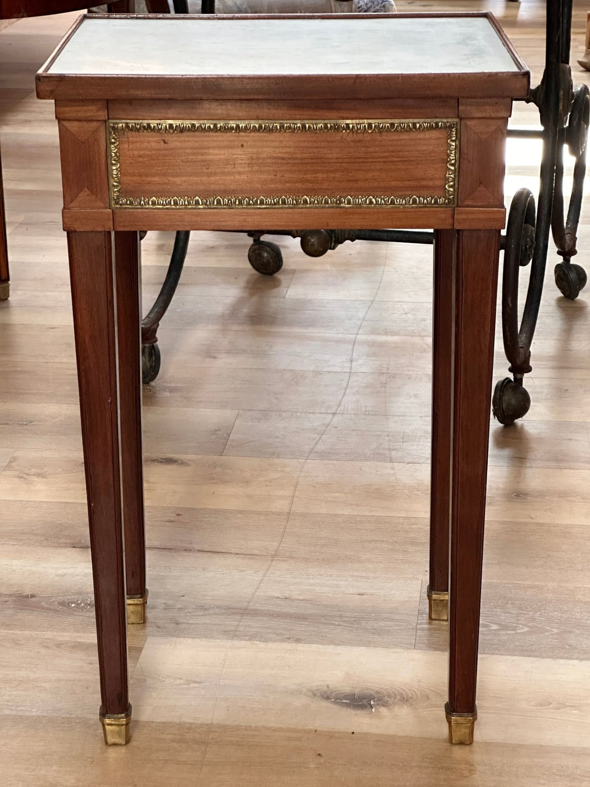 18th Century Mahogany Leleu Stamped Side Table, Louis XV Period - Helen Storey Antiques