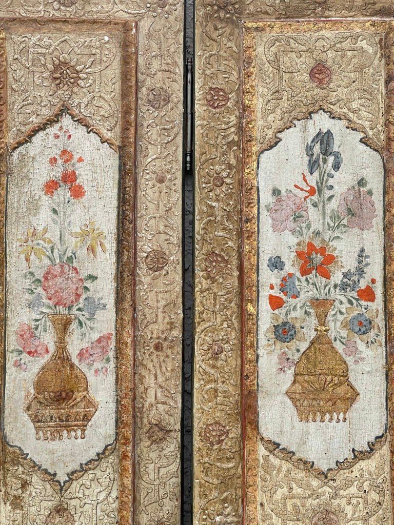 18th Century Painted Panels, Gilt and Polychrome Screen - Helen Storey Antiques