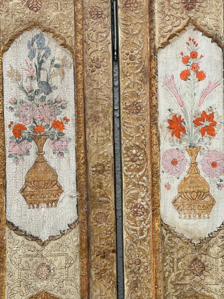 18th Century Painted Panels, Gilt and Polychrome Screen - Helen Storey Antiques