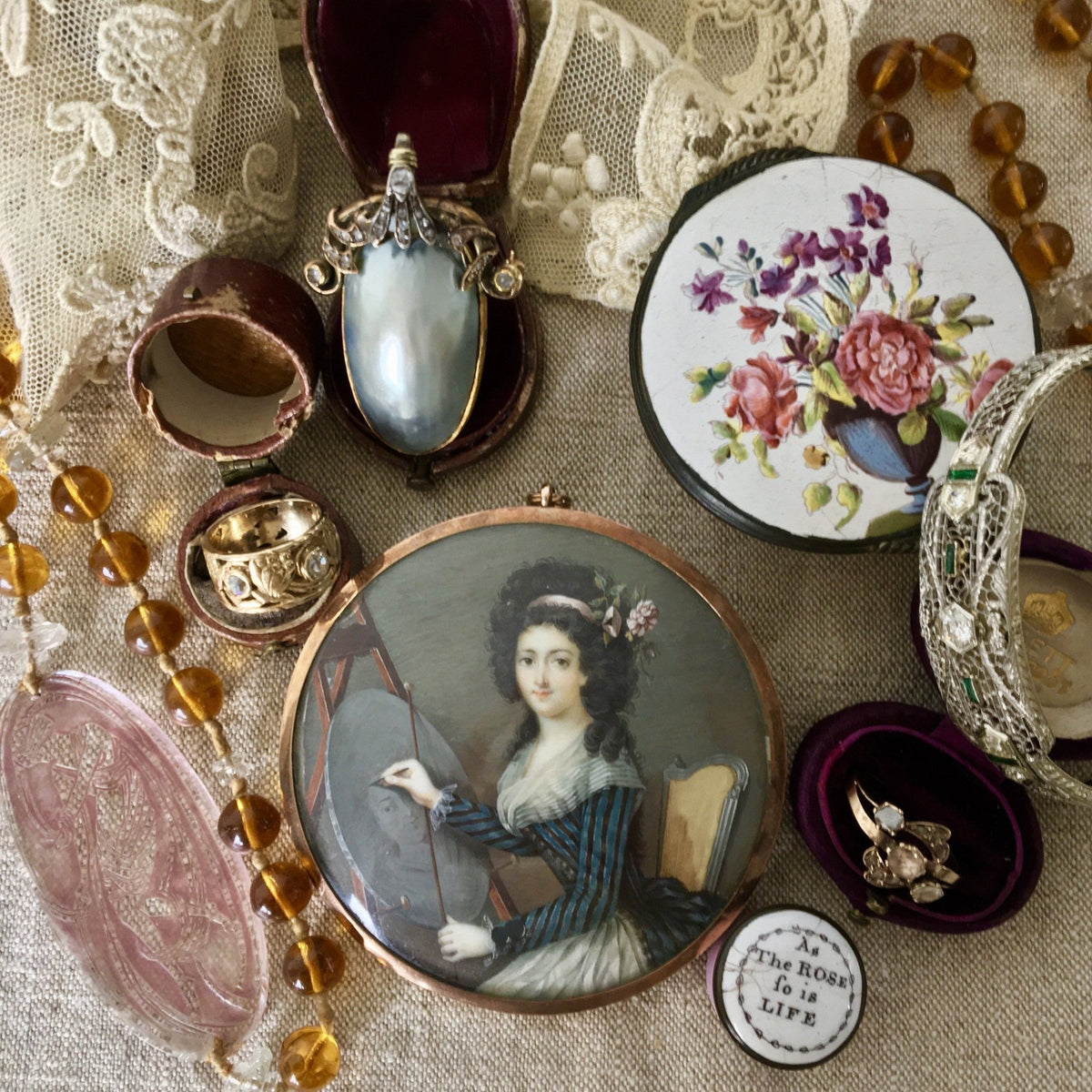 18th Century Portrait Miniature of a Female Artist - Hold for Greg - Helen Storey Antiques