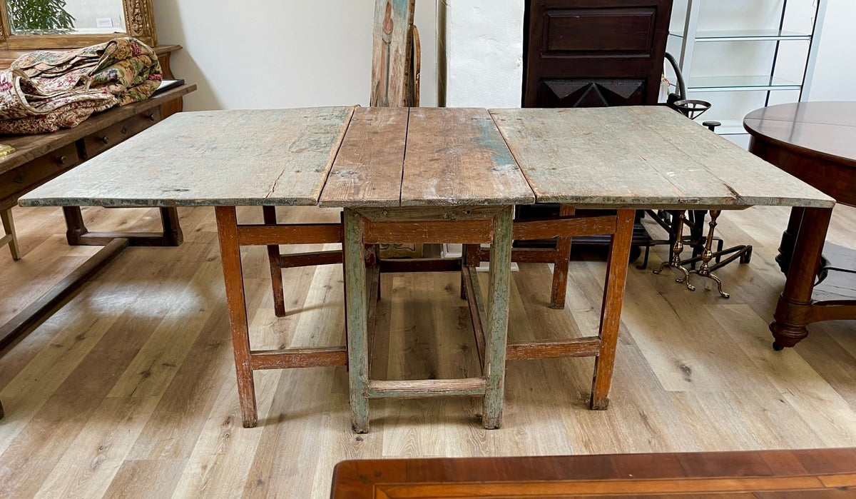 18th Century Swedish Gustavian Drop - Leaf Table - Helen Storey Antiques