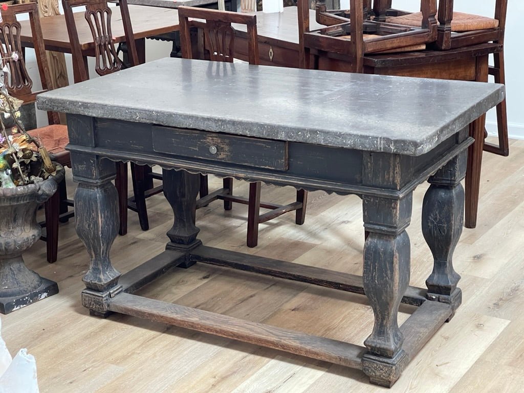 18th Century Swedish Oland Stone Top Table - Helen Storey Antiques