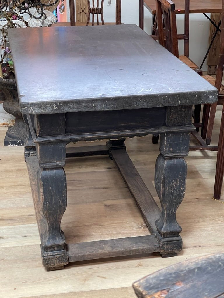 18th Century Swedish Oland Stone Top Table - Helen Storey Antiques