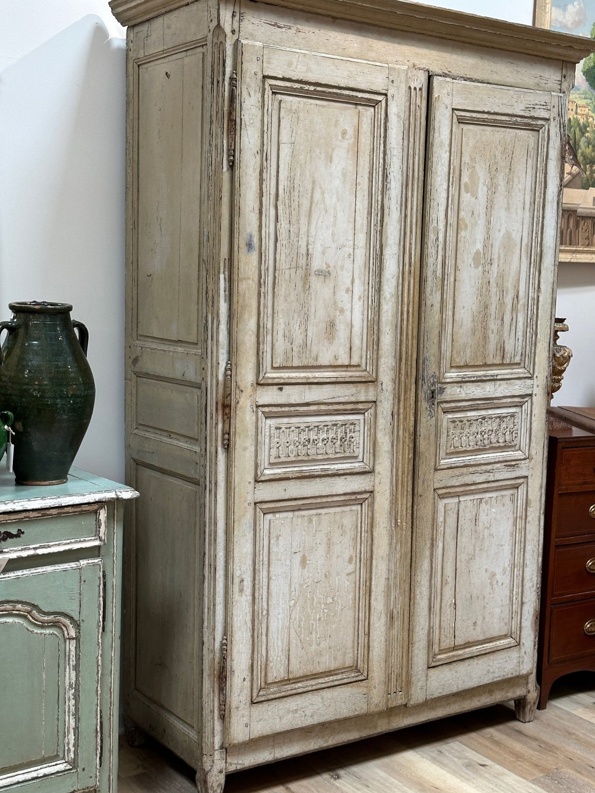 18th Century Swedish Painted Armoire, c. 1780 - Helen Storey Antiques