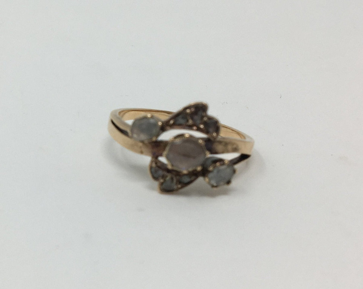 19th Century 18k Gold Rose Cut Diamond Ring - Helen Storey Antiques