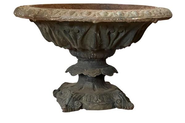 19TH CENTURY CAST IRON URN FORM PLANTER - Helen Storey Antiques