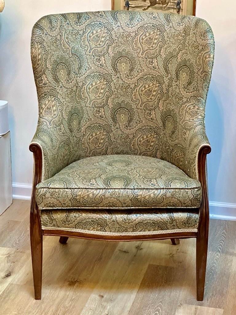 19th Century English George III Mahogany Barrel Chair - Helen Storey Antiques