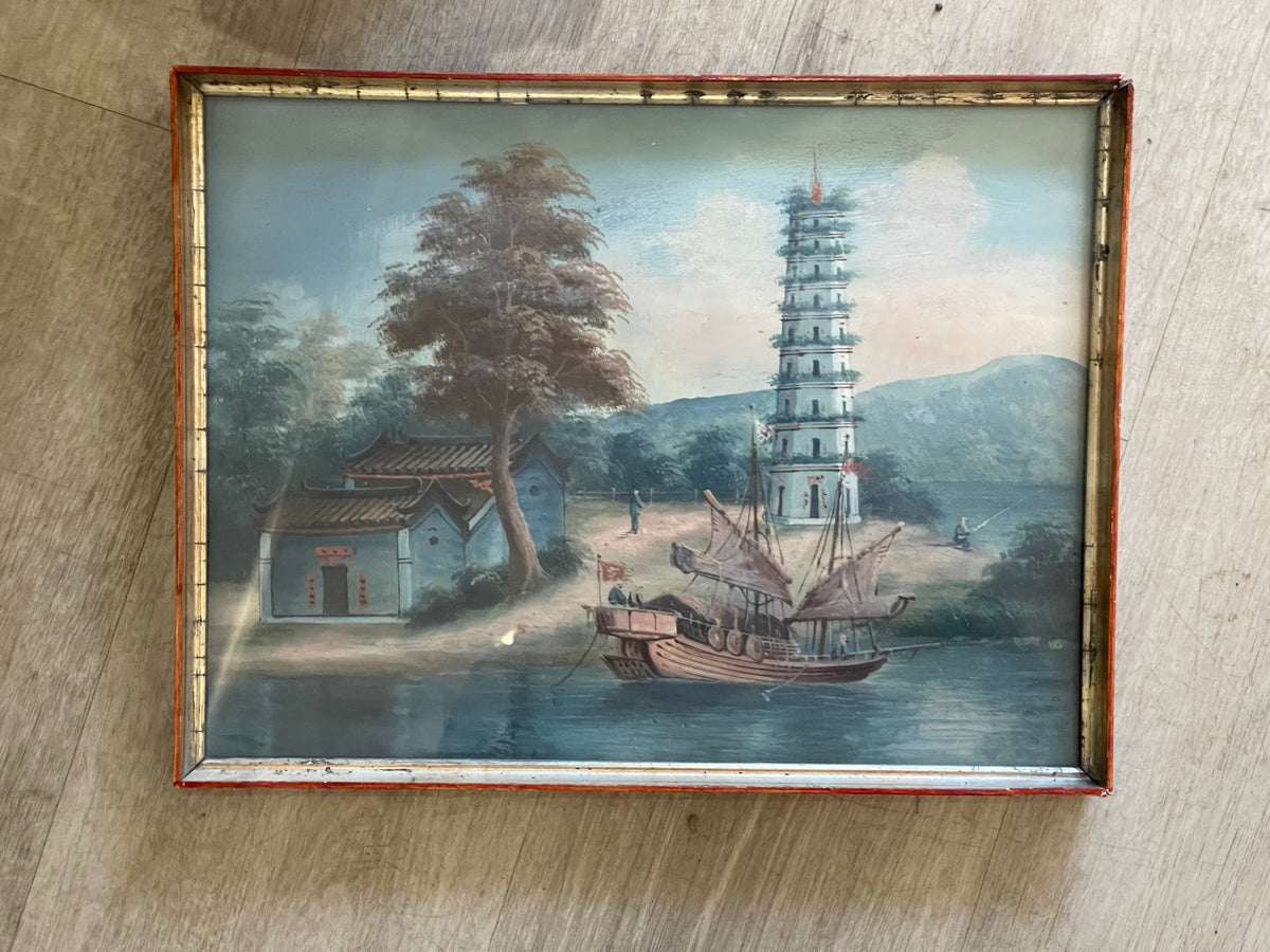 19th Century Framed Chinese Export Painting - Helen Storey Antiques