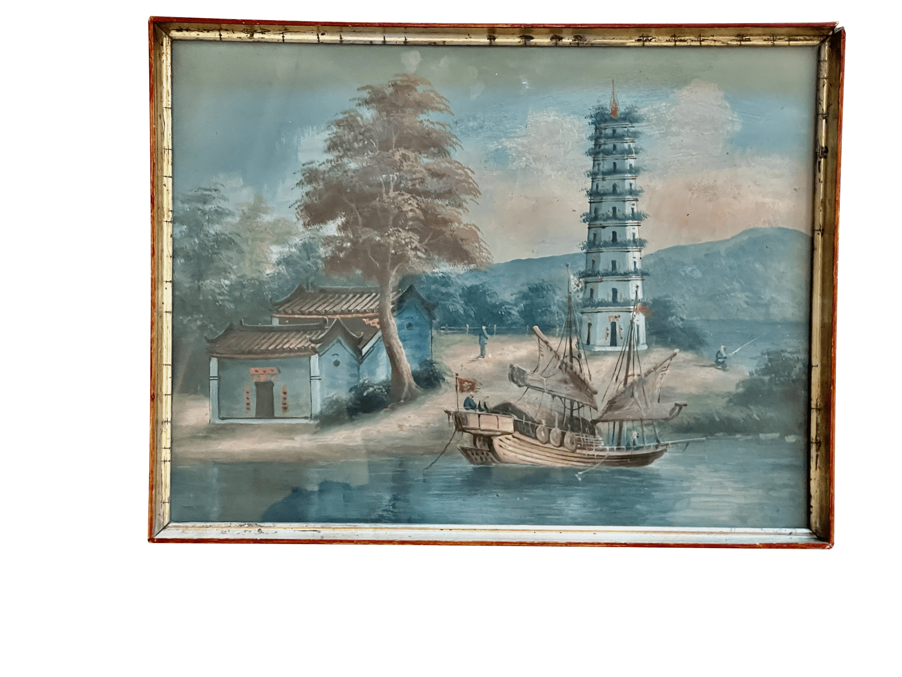 19th Century Framed Chinese Export Painting