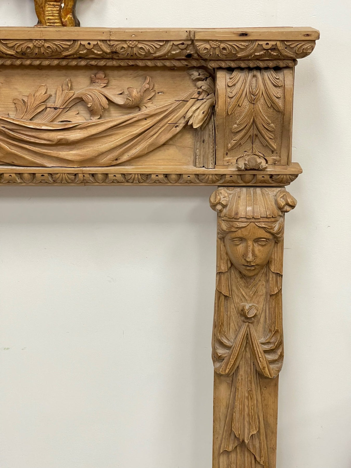 19TH CENTURY FRENCH CLASSICAL CARVED MANTEL - Helen Storey Antiques