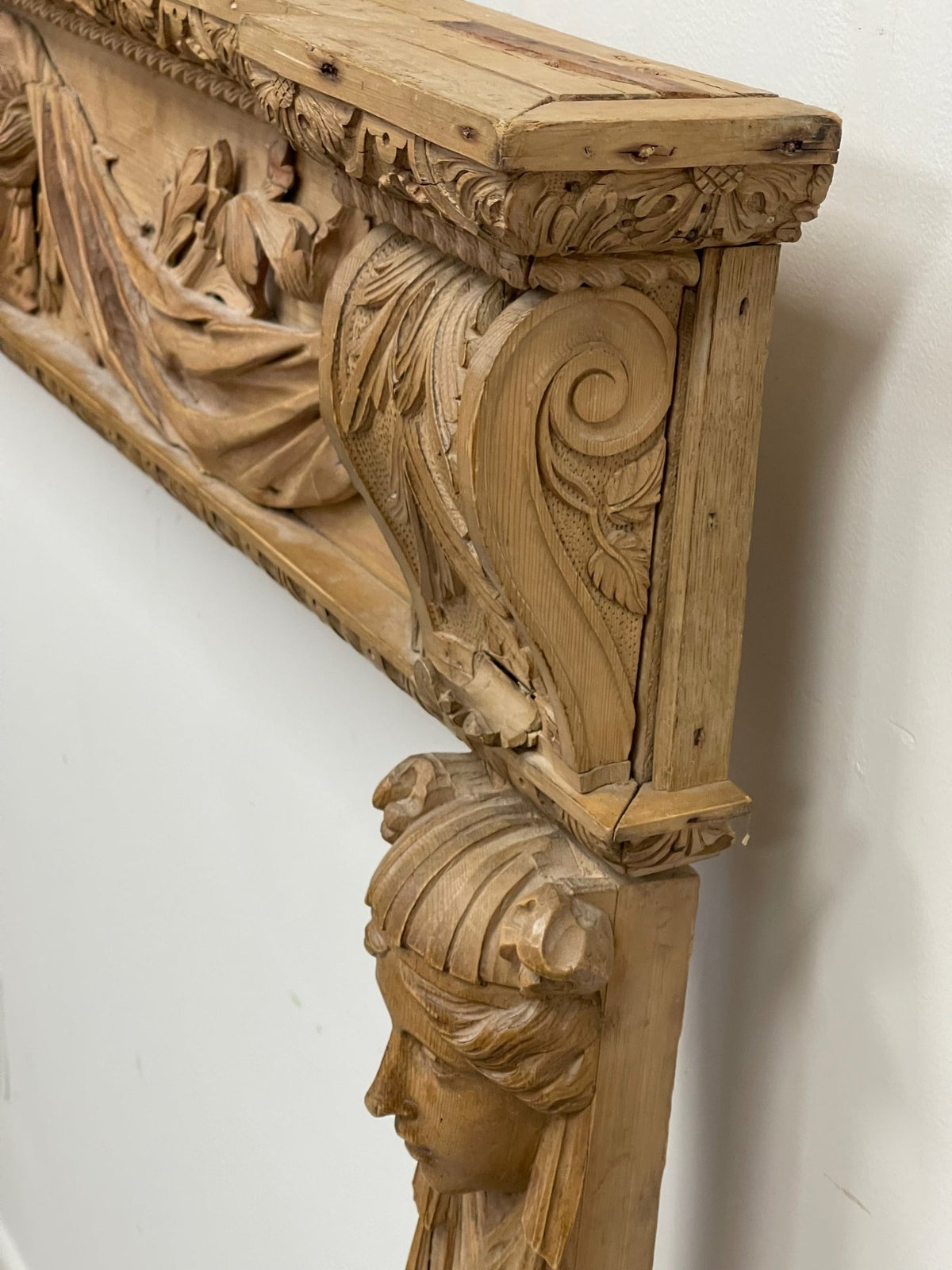 19TH CENTURY FRENCH CLASSICAL CARVED MANTEL - Helen Storey Antiques