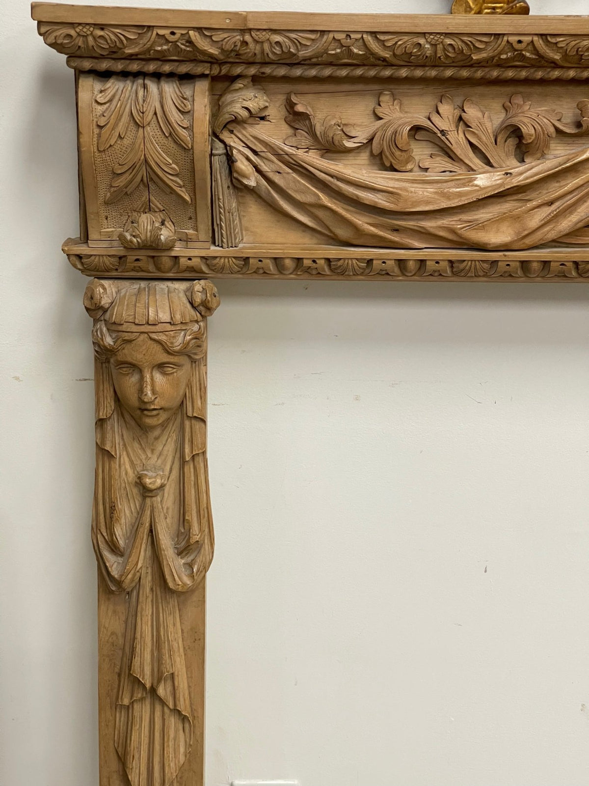 19TH CENTURY FRENCH CLASSICAL CARVED MANTEL - Helen Storey Antiques