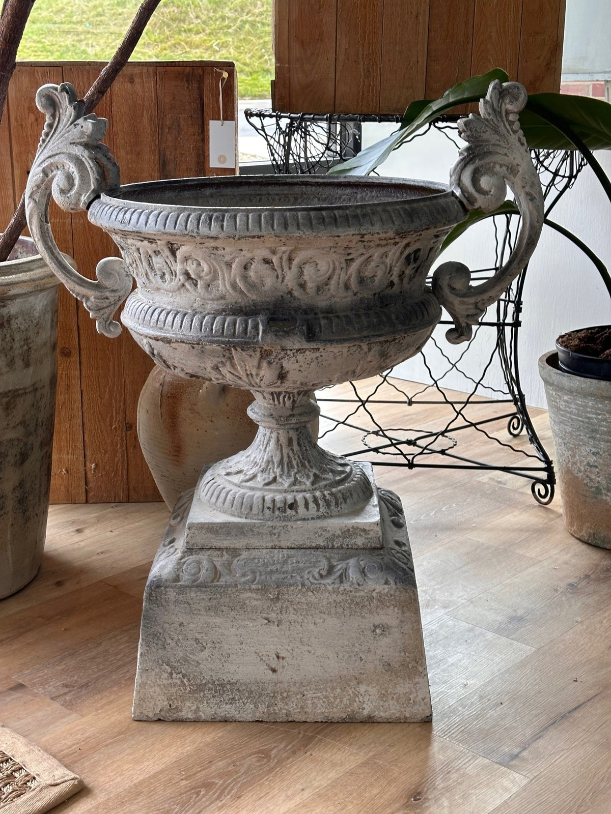 19th Century French Iron Garden Urn - Helen Storey Antiques