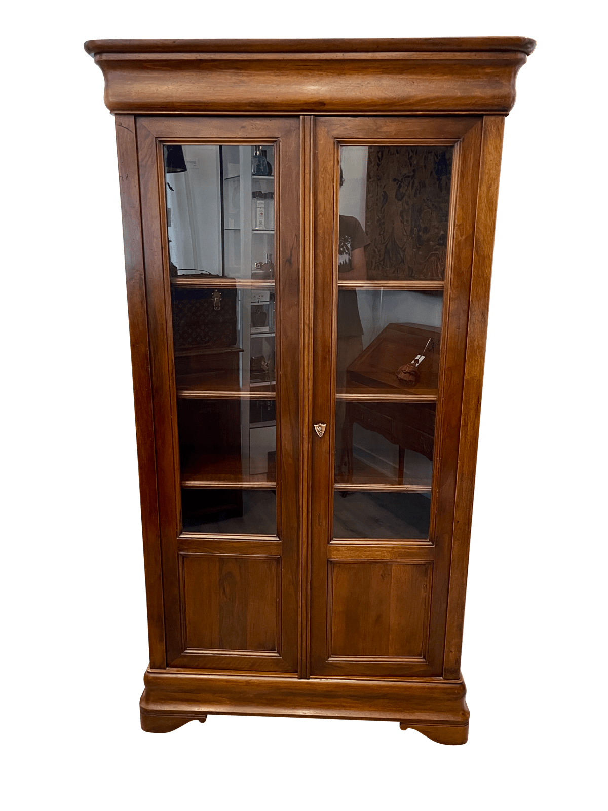 19TH CENTURY FRENCH LOUIS PHILIPPE WALNUT BOOKCASE - Helen Storey Antiques