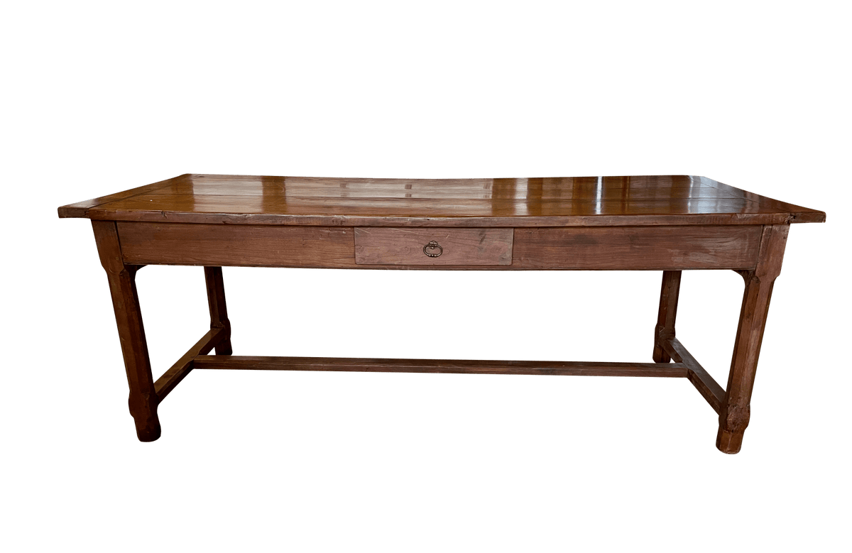 19th Century French Provincial Fruitwood Farm House Table - Helen Storey Antiques