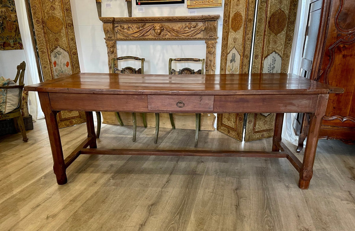 19th Century French Provincial Fruitwood Farm House Table - Helen Storey Antiques