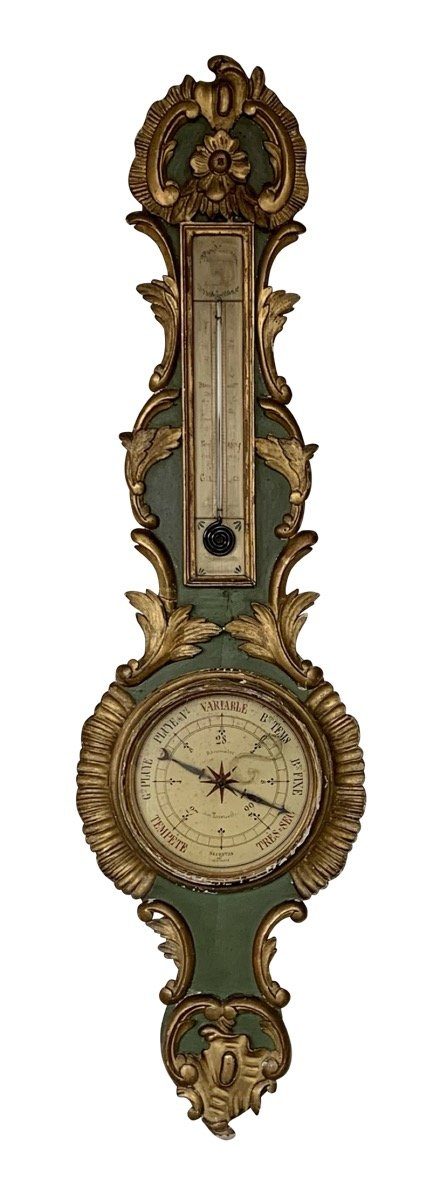 19TH CENTURY FRENCH TWO-DIAL MERCURY BAROMETER