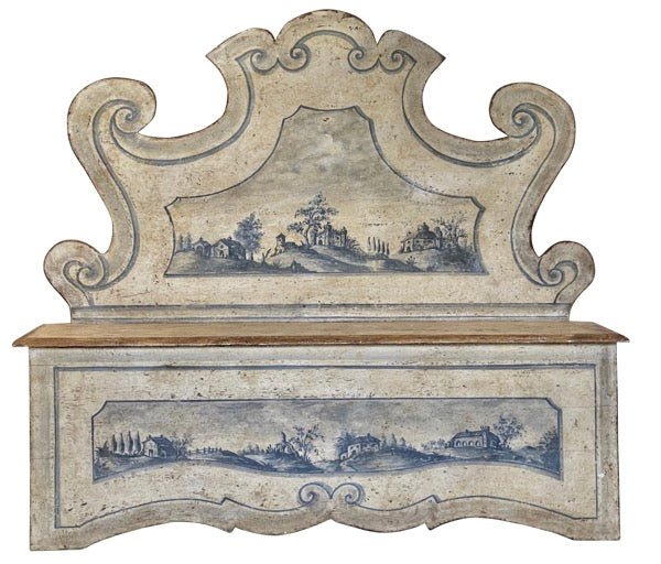 19th Century Italian Baroque Style Tuscan Hall Bench - Helen Storey Antiques