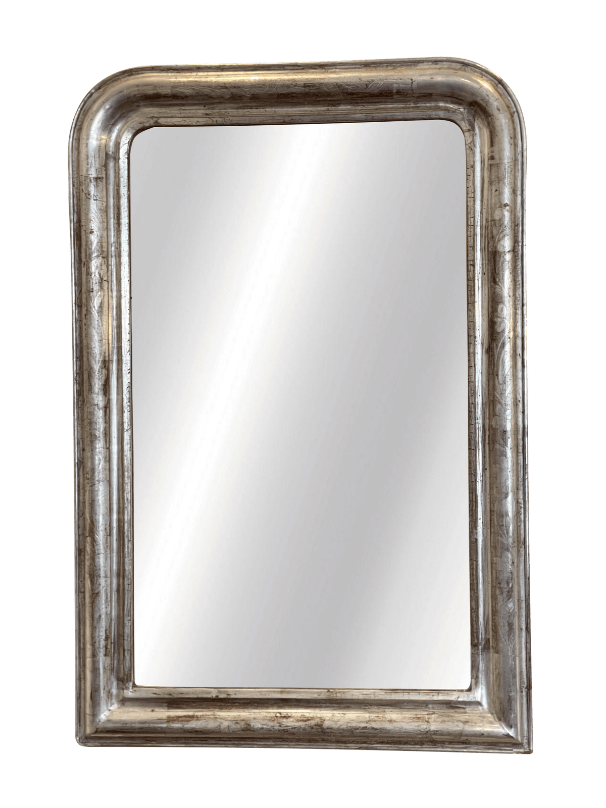 19th Century Louis Philippe Gilded Silver Leafed Mirror - Helen Storey Antiques