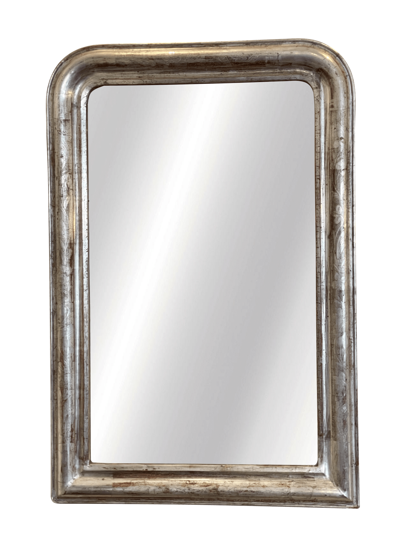 19th Century Louis Philippe Gilded Silver Leafed Mirror