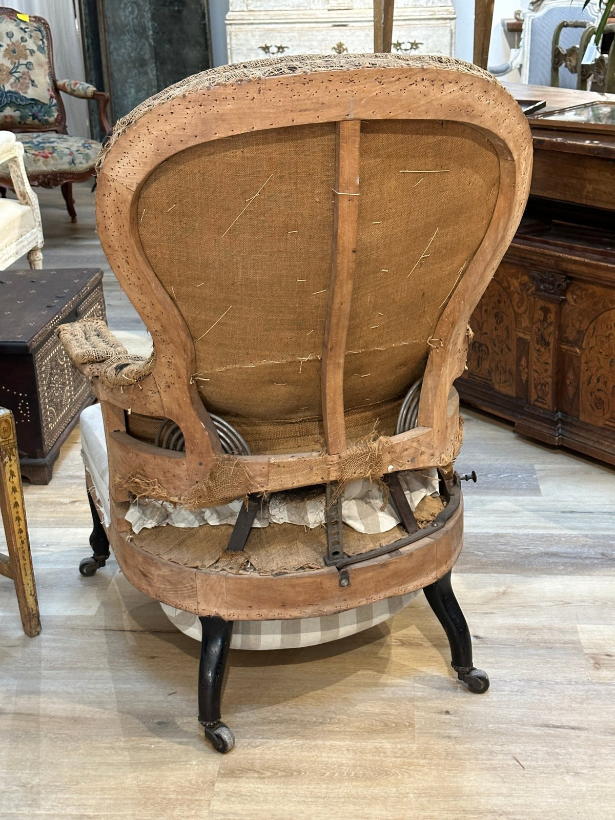 19th Century Napoleon III Mechanical Reading Chair Deconstructed - Helen Storey Antiques