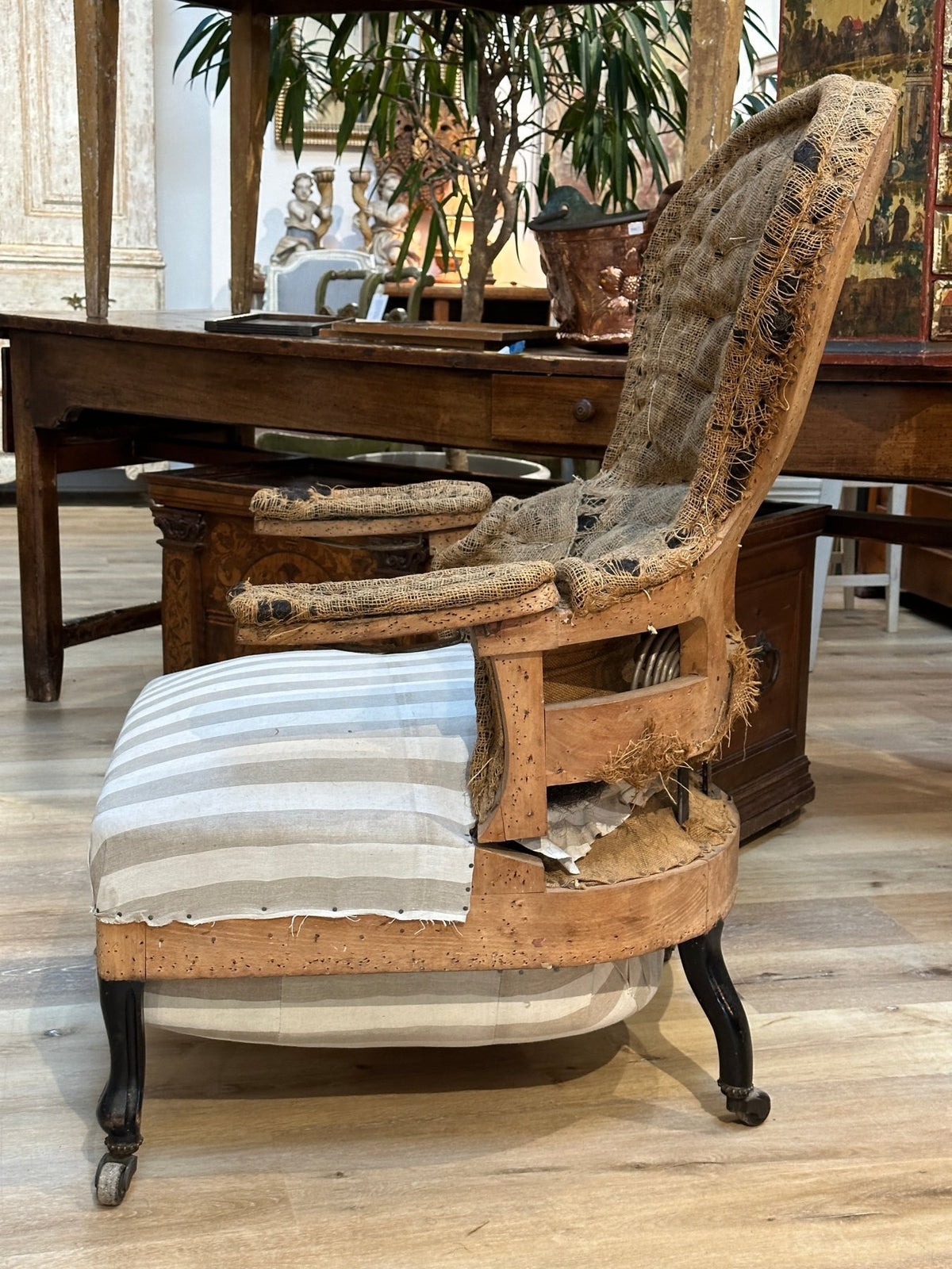 19th Century Napoleon III Mechanical Reading Chair Deconstructed - Helen Storey Antiques