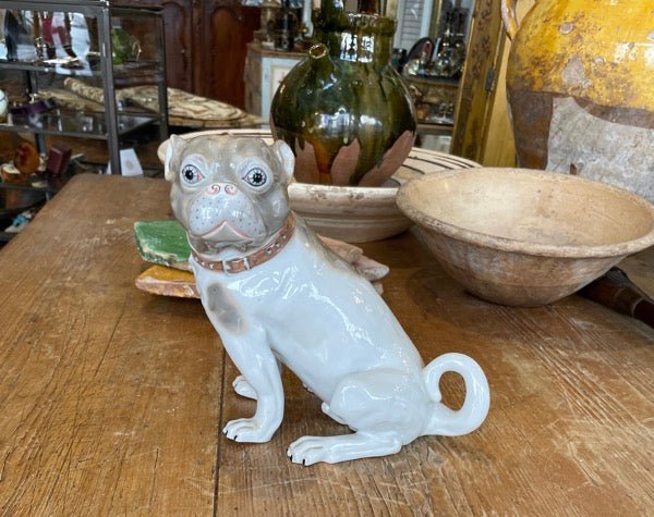 19th Century Porcelain Pug - Helen Storey Antiques