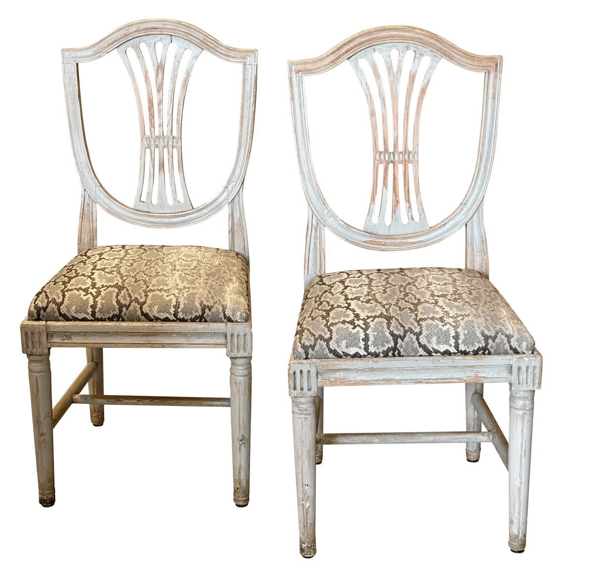 19th Century White Swedish Side Chair - Helen Storey Antiques