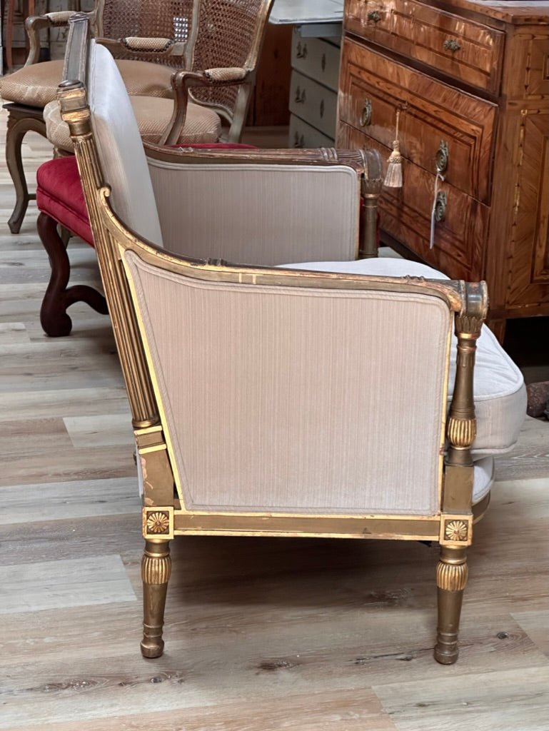 19th - Early 20th Century Italian Neoclassical Bergere Armchair - Helen Storey Antiques