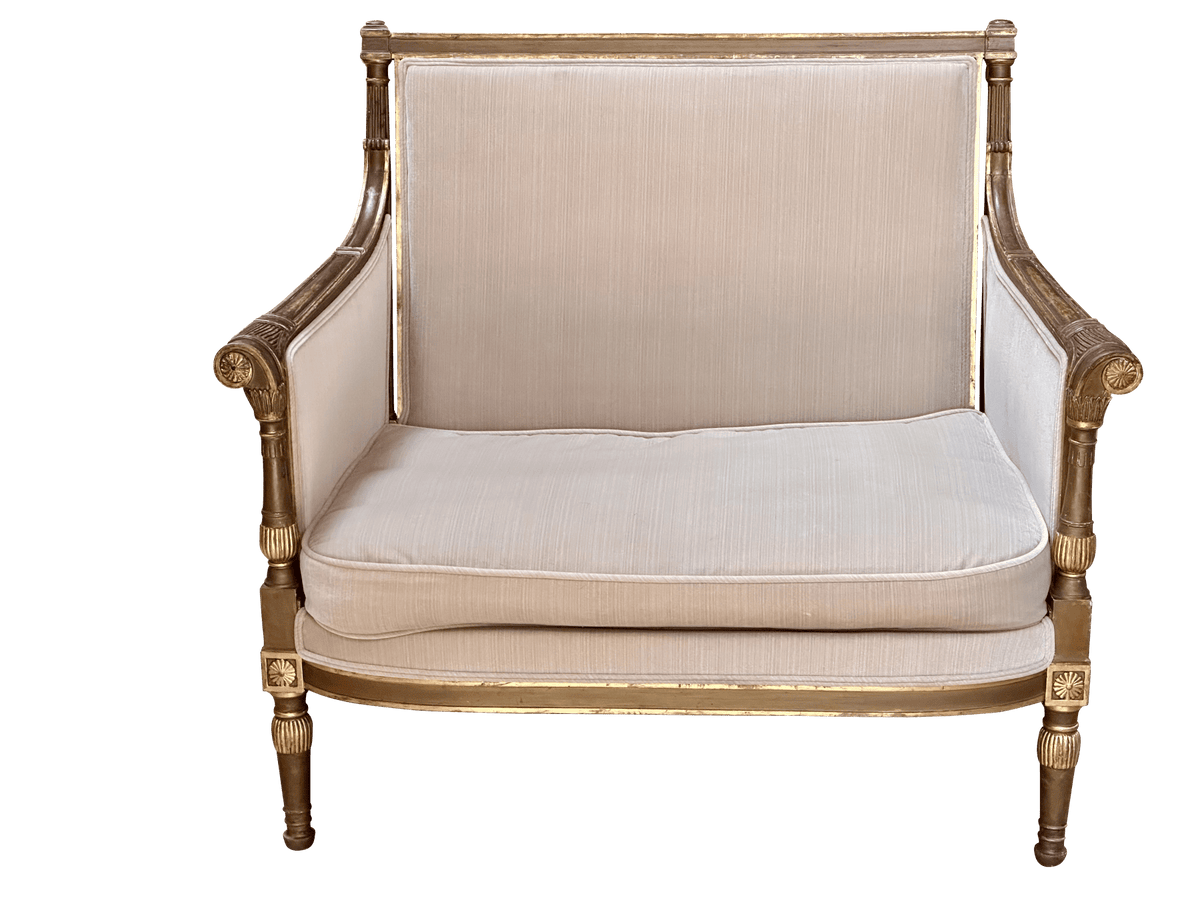 19th - Early 20th Century Italian Neoclassical Bergere Armchair - Helen Storey Antiques