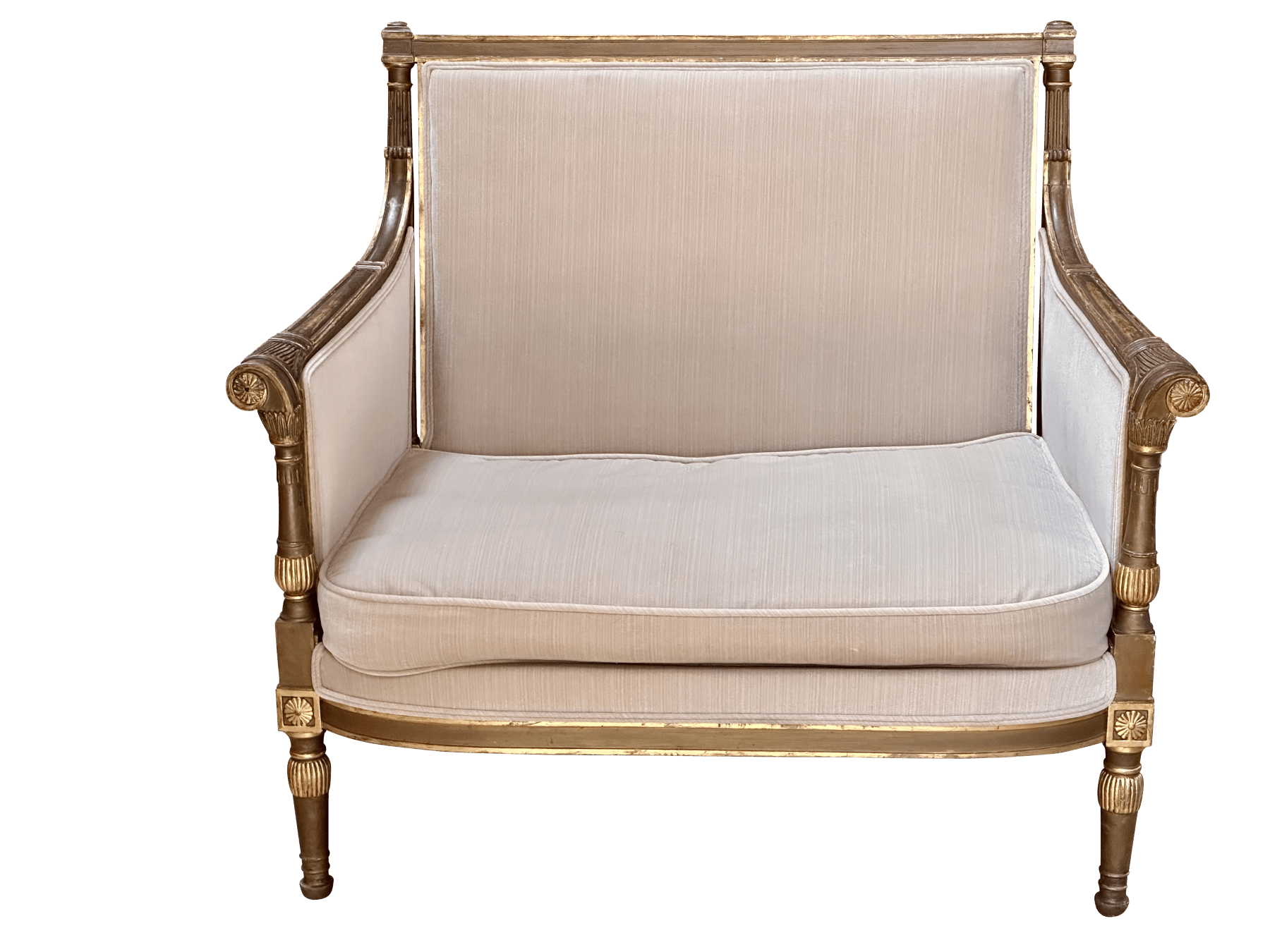 19th-Early 20th Century Italian Neoclassical Bergere Armchair