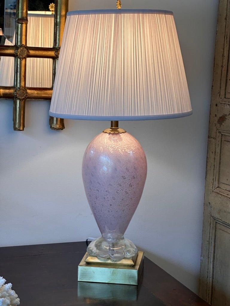 20th Century Pink Murano Glass Lamp - Helen Storey Antiques