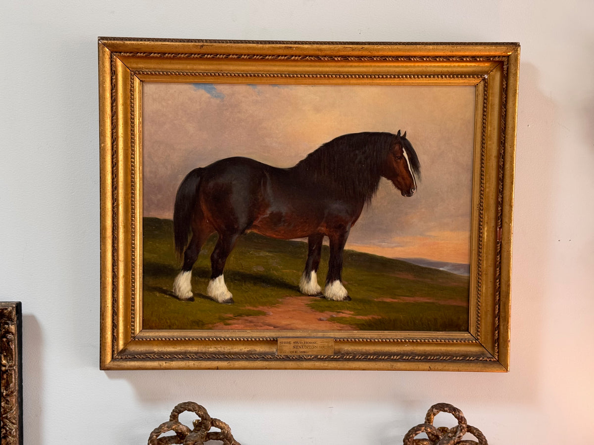 James William Cole (English, act.1849-1889) &quot;Staunton Hero&quot;, Shire stud horse, Oil on Canvas