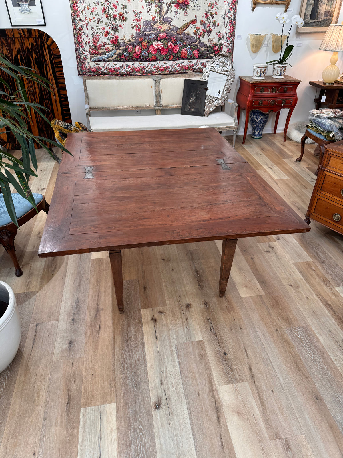 Italian Walnut Rectangular Dining Table, 19th Century, possibly earlier