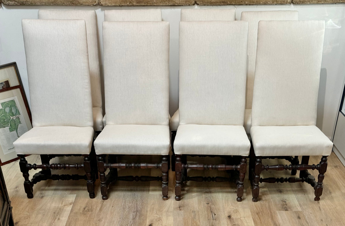 Set of Eight 18th Century Walnut, William and Mary Dining Chairs