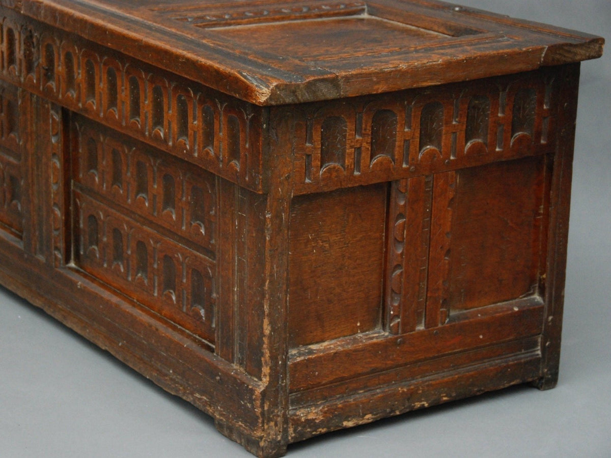 A 17th century Oak Chest, English or French - Helen Storey Antiques