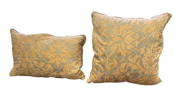 AMBER/PEACH & GOLD COTTON FORTUNY PILLOW