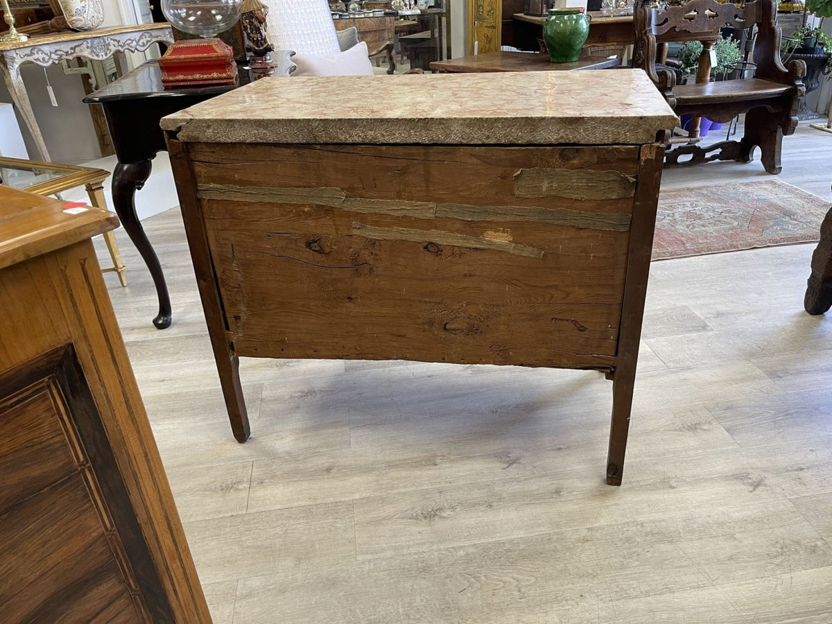 An Italian Carved Fruitwood Marble - Top Commode, c. 1790 - Helen Storey Antiques