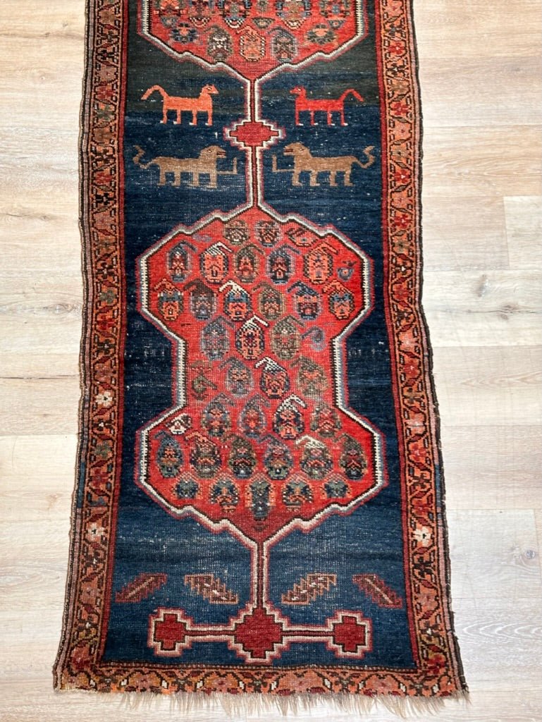 Antique Northwest Persian runner, Richly Patterened - Helen Storey Antiques