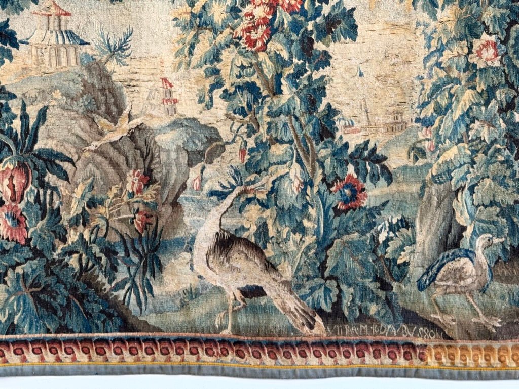 Beautiful Aubusson Tapestry, 18th Century - Signed - Helen Storey Antiques